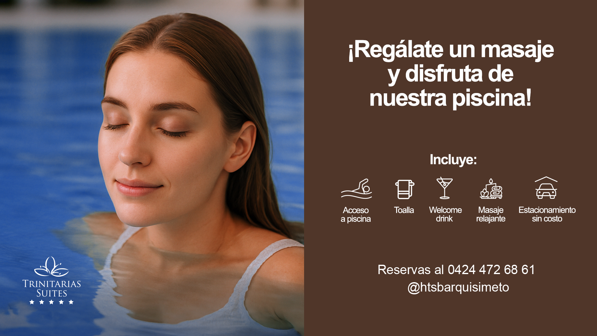 Regálate un masaje y disfruta de nuestra piscina por un día
